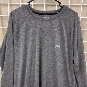 Everlast Sport Gray Men's Long sleeve Activewear T-Shirt XL. Polyester. EUC.